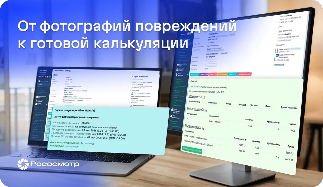 От фотографий повреждений к калькуляции: интеграция Рососмотра с Mains Lab и Cool Soft