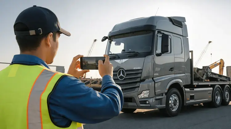 Осмотр грузового автомобиля для банков