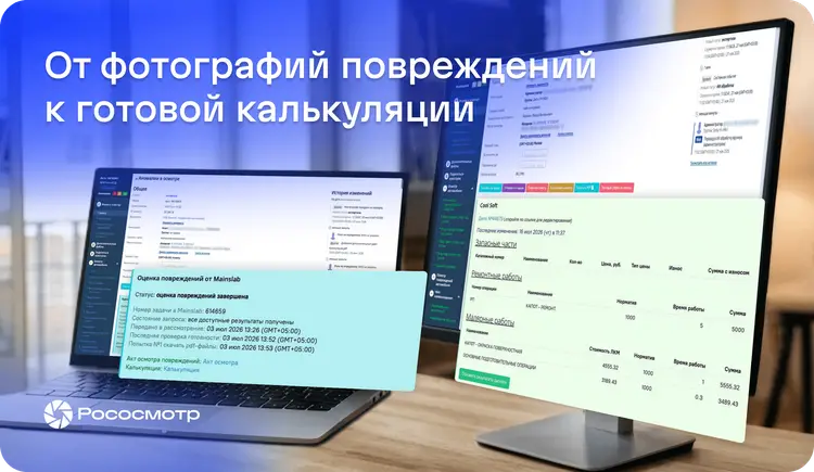 От фотографий повреждений к калькуляции: интеграция Рососмотра с Mains Lab и Cool Soft